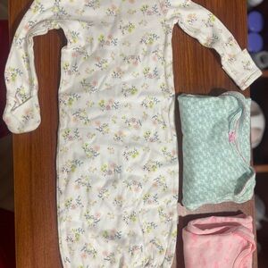 Cream and Green Nightgown Pajamas for Cozy Nights